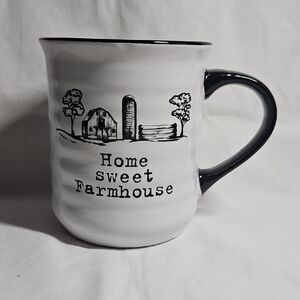 Belle Maison Home Sweet Farmhouse Black and White Mug